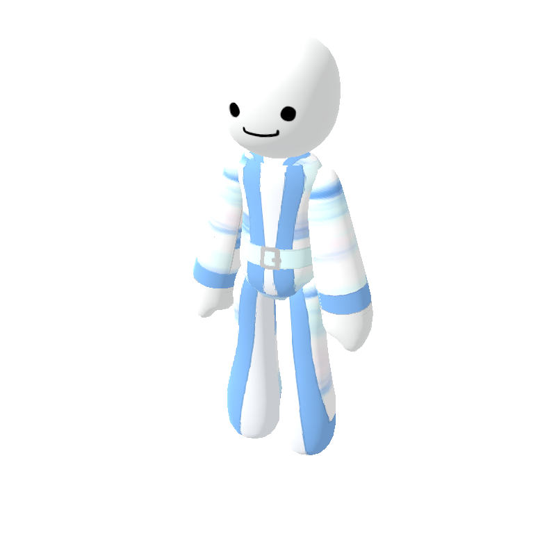 blue sky and clouds wizard robe - Polytoria