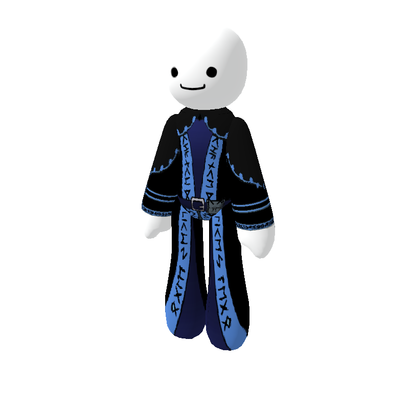 Bleak Blue Wizard Robe - Polytoria