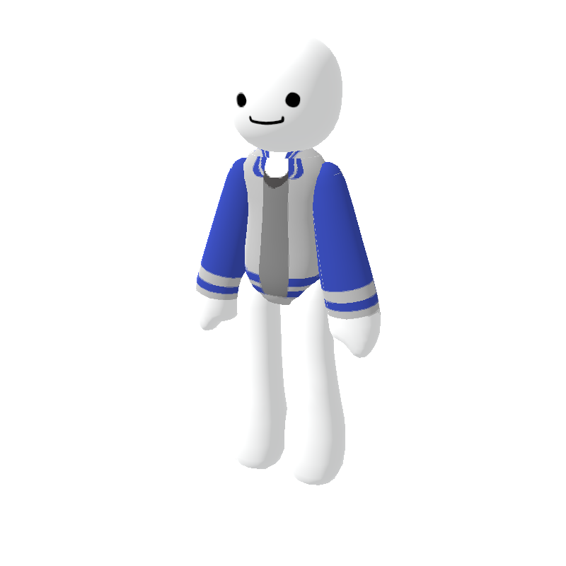 simple blue varsity jacket - Polytoria