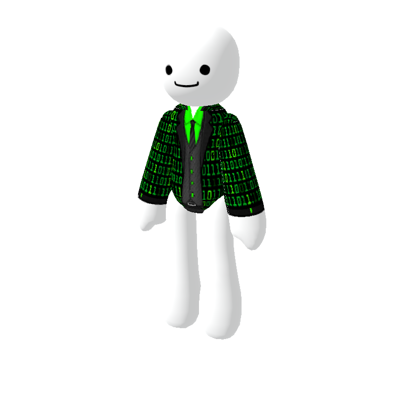 Hacker Green Binary Code Casual Suit Jacket [+] - Polytoria