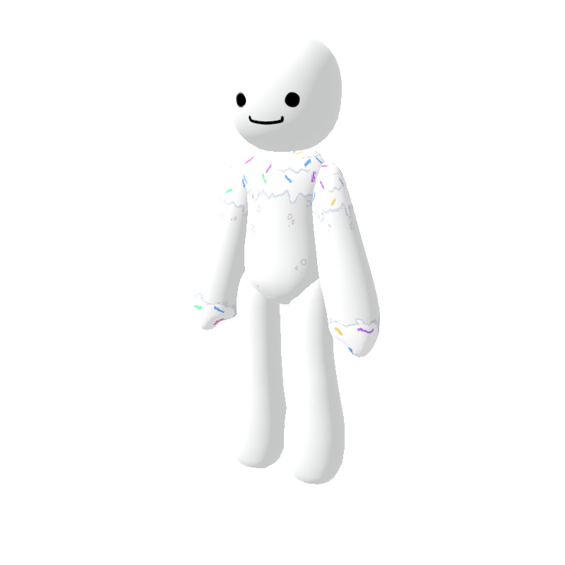 Funfetti Frosted Cake (Recolorable, w/ Paws) - Polytoria