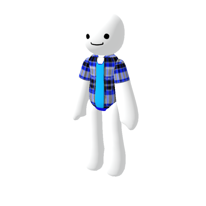Roblox Classic Blue Plaid Shirt - Polytoria