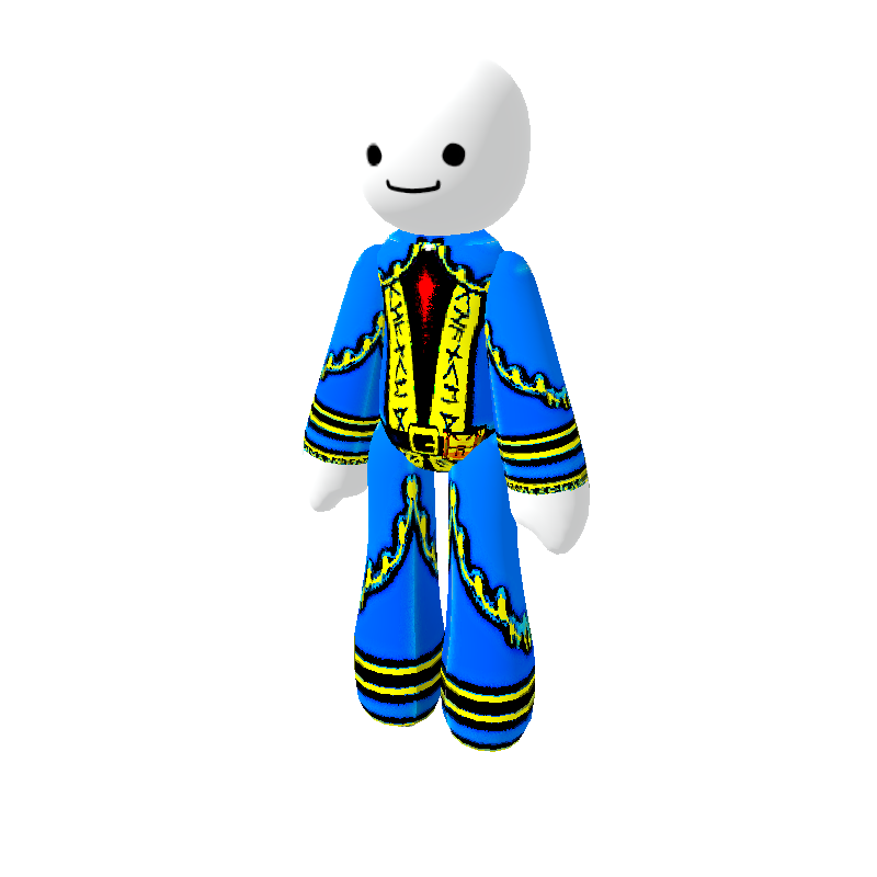 Golden Blue Wizard Robe - Polytoria